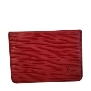 ✨💎EUC💎✨LOUIS VUITTON RED EPI CARD HOLDER